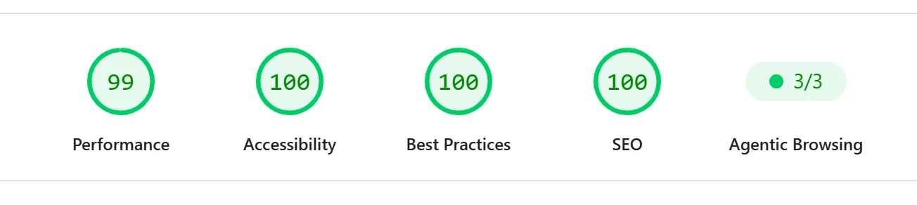 PageSpeed Insights mobile scores for bwvehicleservices.co.uk: 99 performance, 100 accessibility, 100 best practices, 100 SEO.